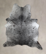 Salt and Pepper Black X-Large Brazilian Cowhide Rug 8'1"H x 6'2"W #A43828 by Hudson Hides