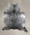 Salt and Pepper Black X-Large Brazilian Cowhide Rug 8'1
