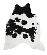 Black and White XX-Large Brazilian Cowhide Rug 7'10"H x 6'6"W #A4383 by Hudson Hides