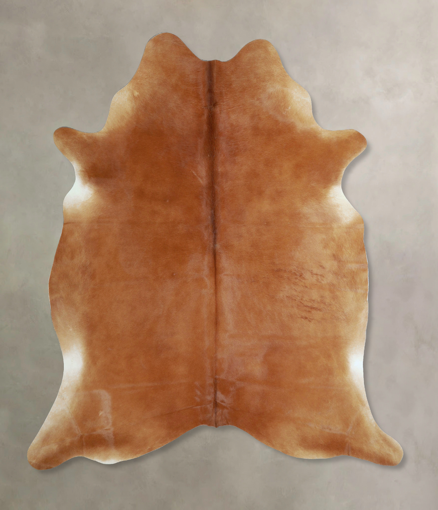 Solid Brown X-Large Brazilian Cowhide Rug 6'10"H x 6'0"W #A43838 by Hudson Hides