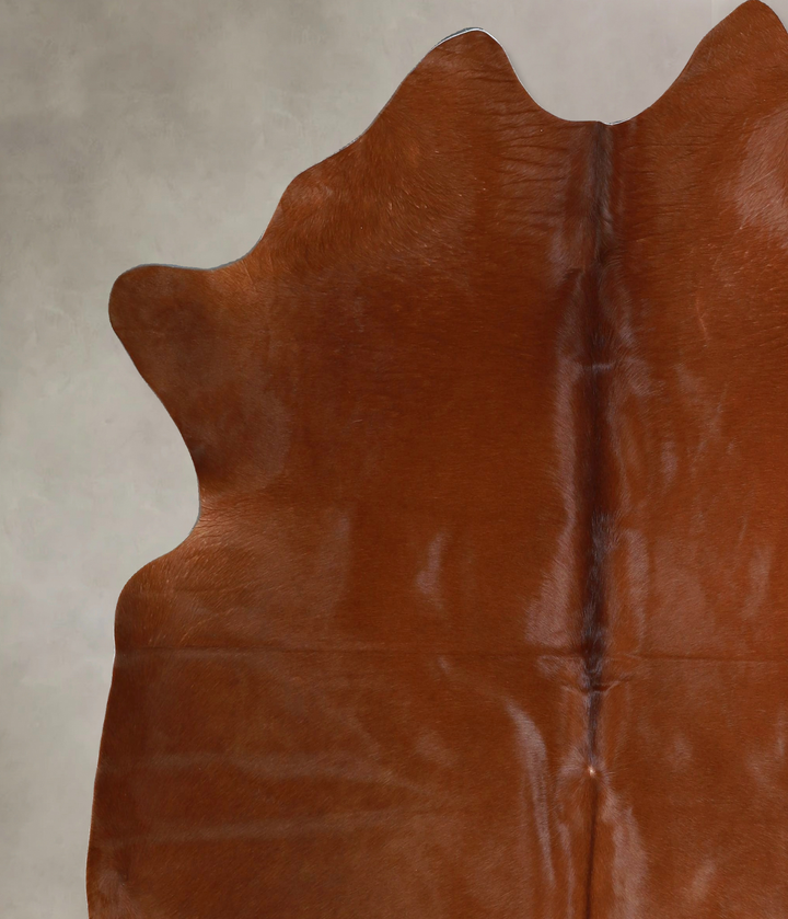 Solid Brown X-Large Brazilian Cowhide Rug 6'8"H x 6'3"W #A43839 by Hudson Hides