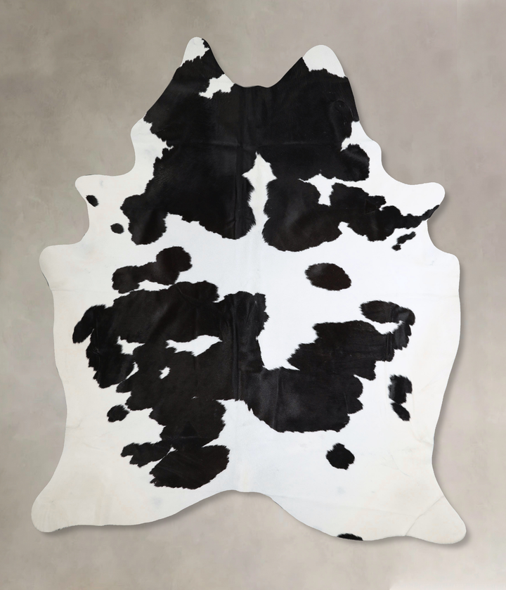 Black and White XX-Large Brazilian Cowhide Rug 8'0"H x 6'6"W #A43843 by Hudson Hides