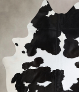 Black and White XX-Large Brazilian Cowhide Rug 8'0"H x 6'6"W #A43843 by Hudson Hides