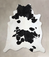 Black and White XX-Large Brazilian Cowhide Rug 8'1"H x 7'1"W #A43844 by Hudson Hides