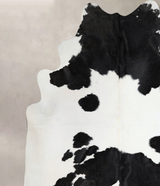 Black and White XX-Large Brazilian Cowhide Rug 8'1"H x 7'1"W #A43844 by Hudson Hides