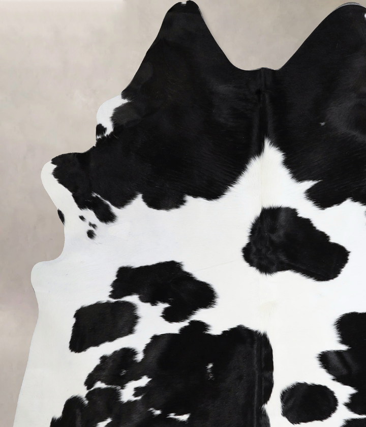Black and White X-Large Brazilian Cowhide Rug 7'7"H x 6'4"W #A43845 by Hudson Hides
