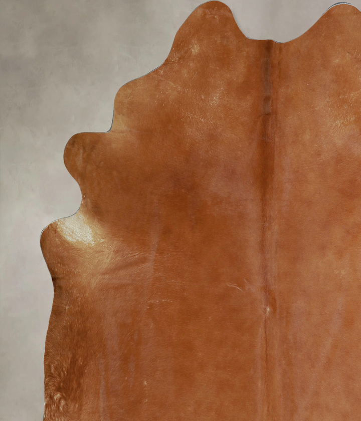 Solid Brown XX-Large Brazilian Cowhide Rug 8'2"H x 7'5"W #A43847 by Hudson Hides