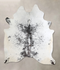 Salt and Pepper Black X-Large Brazilian Cowhide Rug 7'7