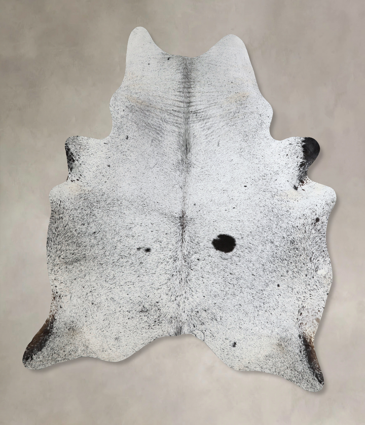 Salt and Pepper Black XX-Large Brazilian Cowhide Rug 7'10"H x 6'6"W #A43856 by Hudson Hides