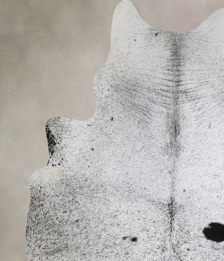 Salt and Pepper Black XX-Large Brazilian Cowhide Rug 7'10"H x 6'6"W #A43856 by Hudson Hides