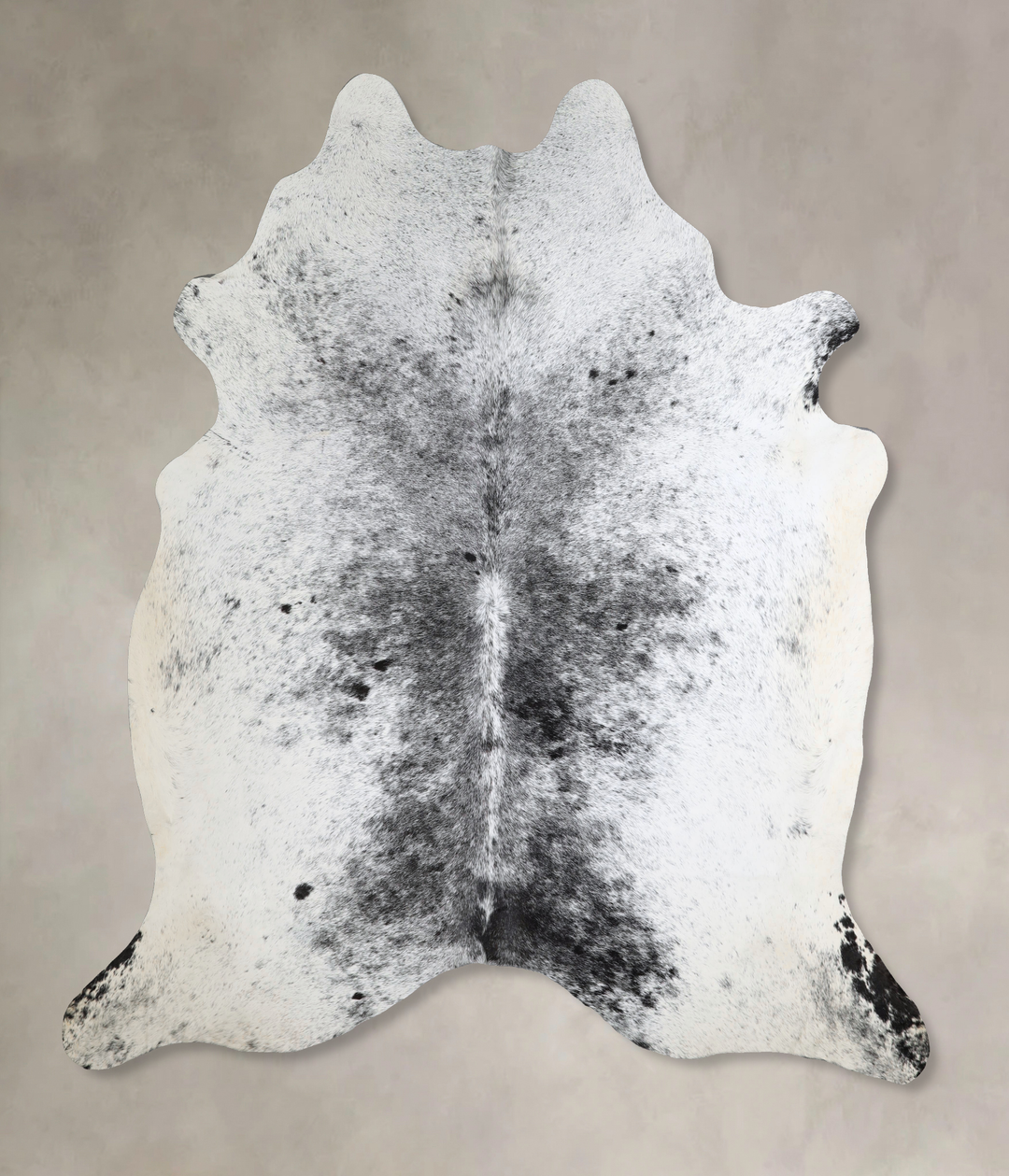 Salt and Pepper Black XX-Large Brazilian Cowhide Rug 8'0"H x 7'5"W #A4