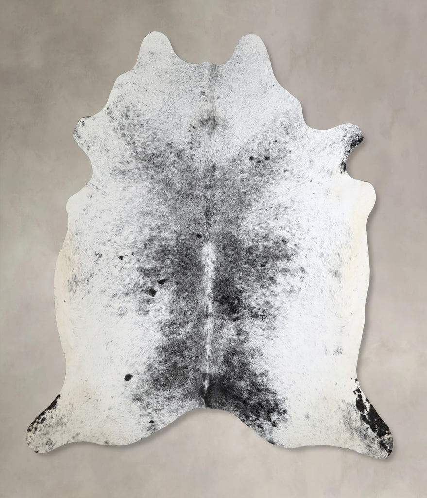 Salt and Pepper Black XX-Large Brazilian Cowhide Rug 8'0"H x 7'5"W #A43859 by Hudson Hides