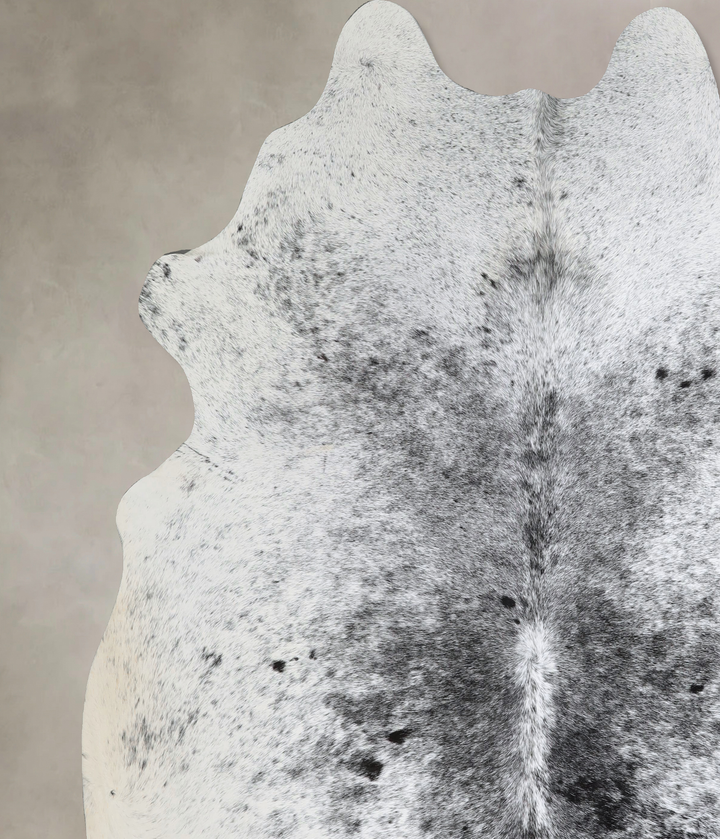 Salt and Pepper Black XX-Large Brazilian Cowhide Rug 8'0"H x 7'5"W #A43859 by Hudson Hides