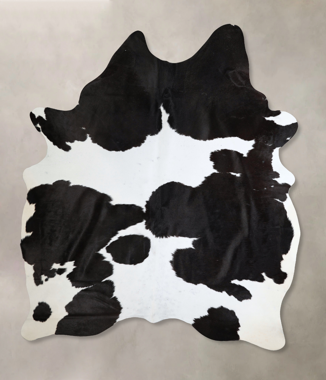 Black and White X-Large Brazilian Cowhide Rug 7'11"H x 5'10"W #A43861 