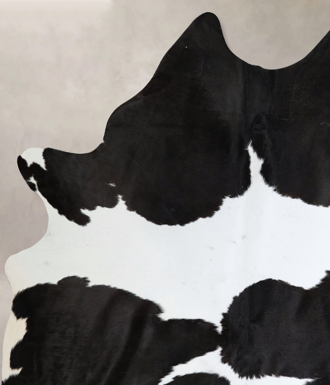 Black and White X-Large Brazilian Cowhide Rug 7'11"H x 5'10"W #A43861 