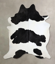 Black and White XX-Large Brazilian Cowhide Rug 8'1"H x 7'4"W #A43862 by Hudson Hides
