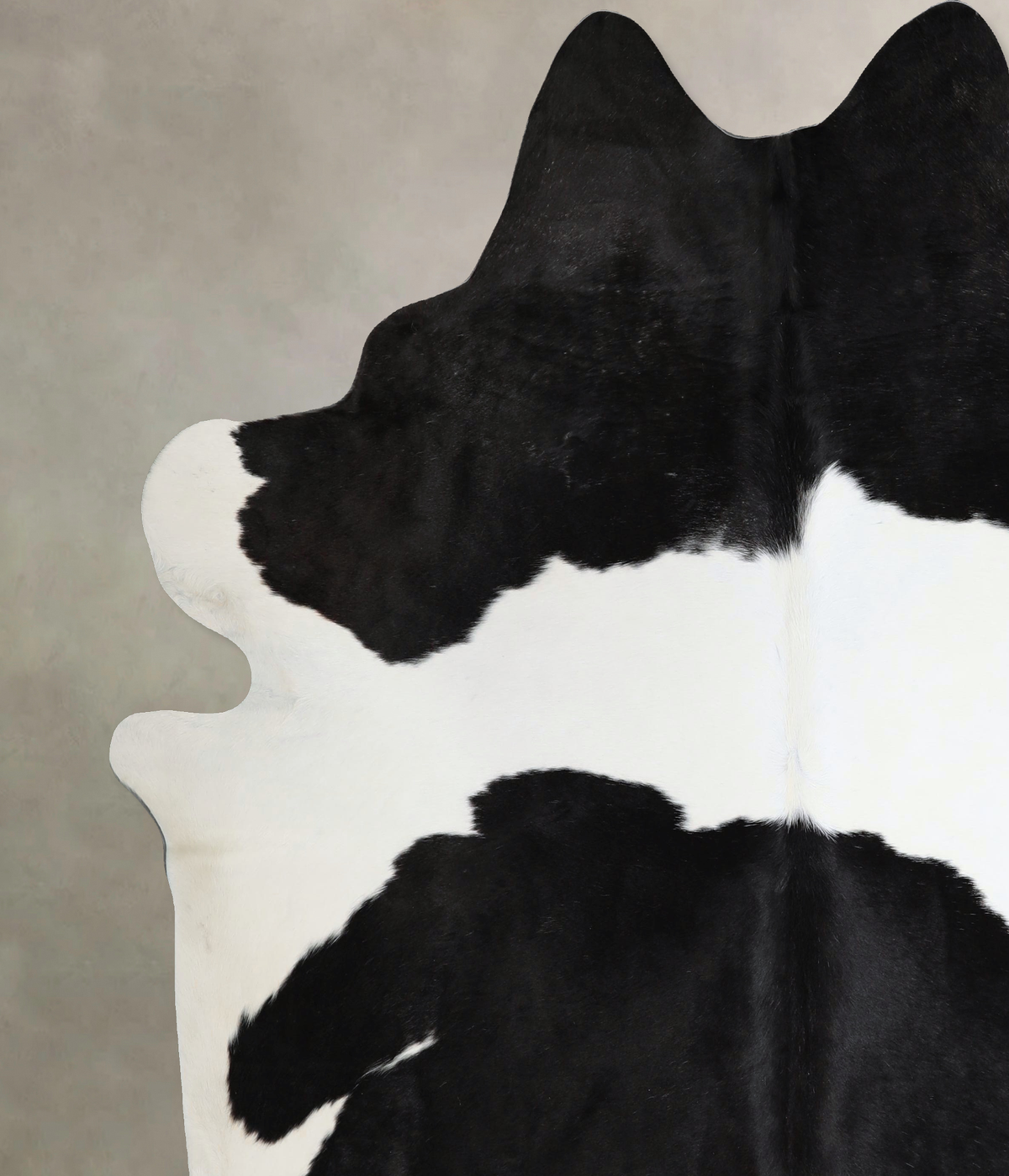 Black and White XX-Large Brazilian Cowhide Rug 8'1"H x 7'4"W #A43862 by Hudson Hides