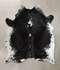 Black and White XX-Large Brazilian Cowhide Rug 7'8