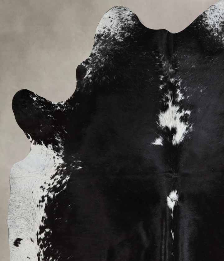 Black and White XX-Large Brazilian Cowhide Rug 7'8"H x 6'7"W #A43863 by Hudson Hides