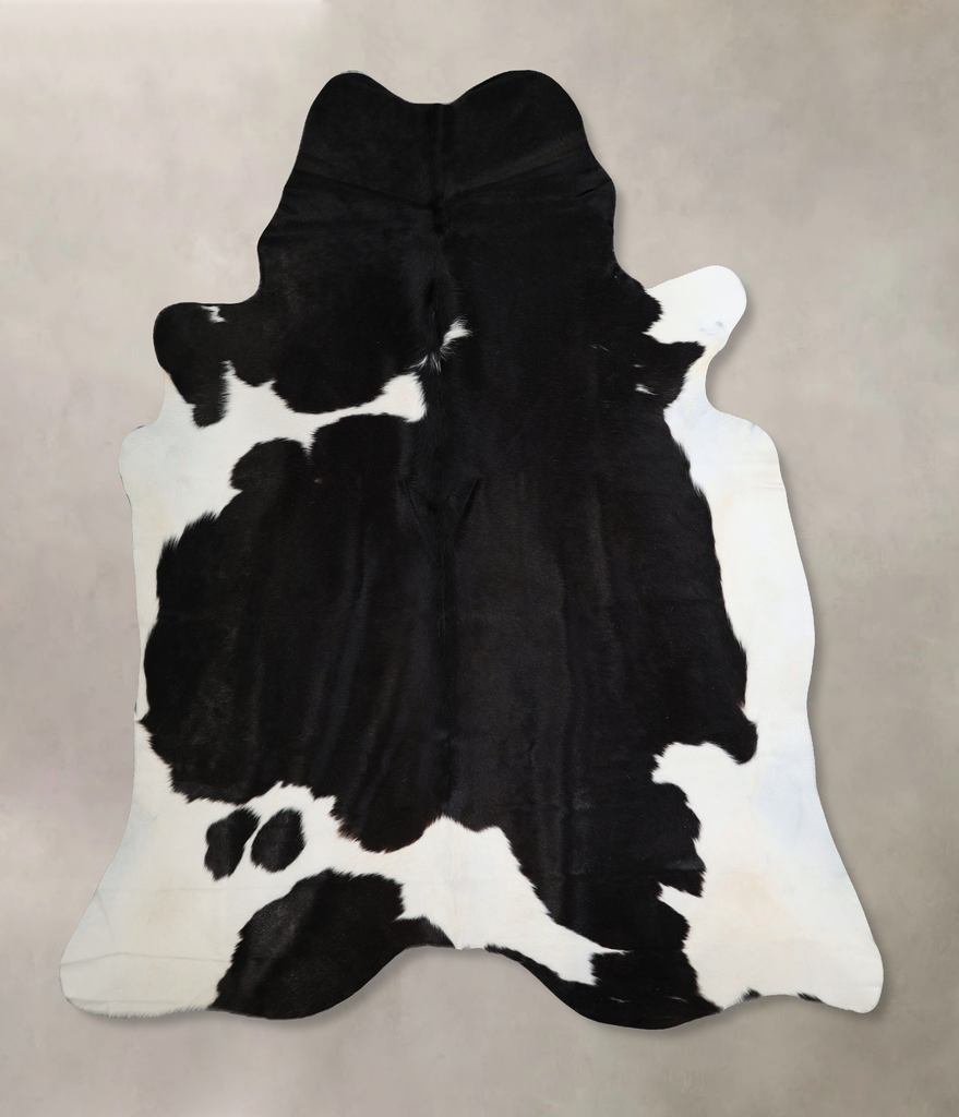 Black and White XX-Large Brazilian Cowhide Rug 7'6"H x 7'0"W #A43864 by Hudson Hides