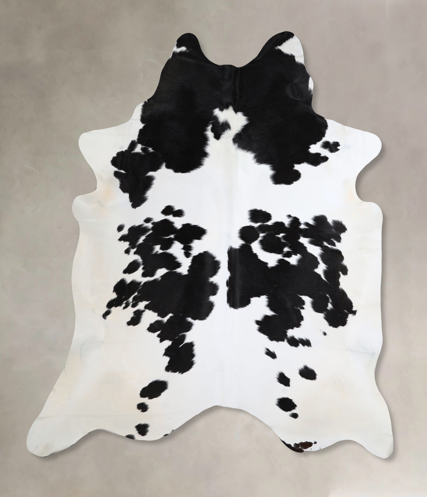 Black and White X-Large Brazilian Cowhide Rug 7'5"H x 6'7"W #A43866 by Hudson Hides