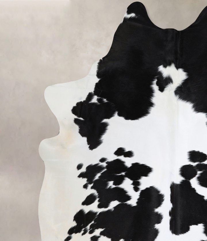 Black and White X-Large Brazilian Cowhide Rug 7'5"H x 6'7"W #A43866 by Hudson Hides