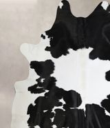 Black and White XX-Large Brazilian Cowhide Rug 7'9"H x 6'11"W #A43867 by Hudson Hides