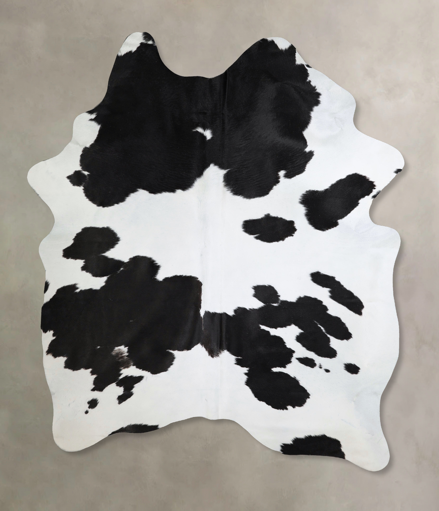 Black and White X-Large Brazilian Cowhide Rug 7'9"H x 5'11"W #A43869 by Hudson Hides