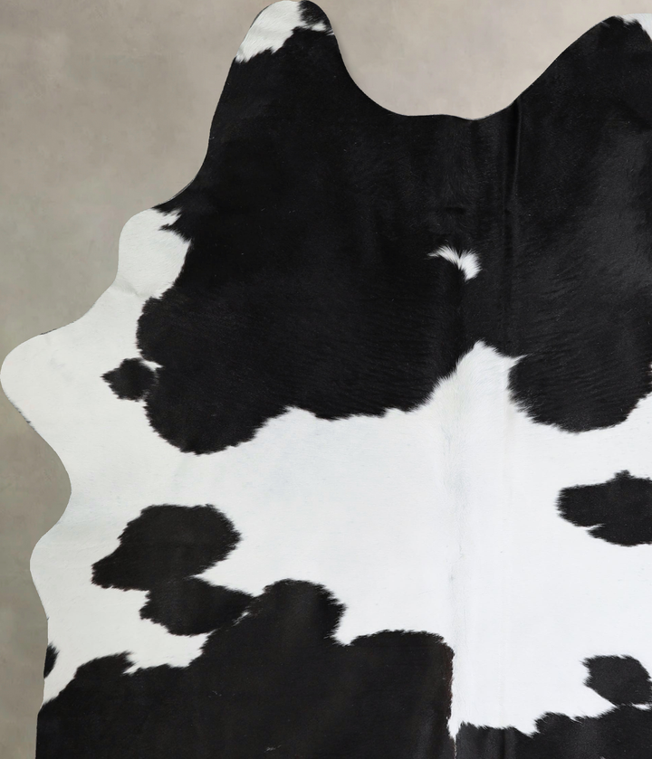 Black and White X-Large Brazilian Cowhide Rug 7'9"H x 5'11"W #A43869 by Hudson Hides