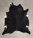 Solid Black X-Large Brazilian Cowhide Rug 6'10"H x 6'6"W #A43875 by Hudson Hides
