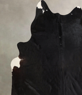 Solid Black X-Large Brazilian Cowhide Rug 6'10"H x 6'6"W #A43875 by Hudson Hides