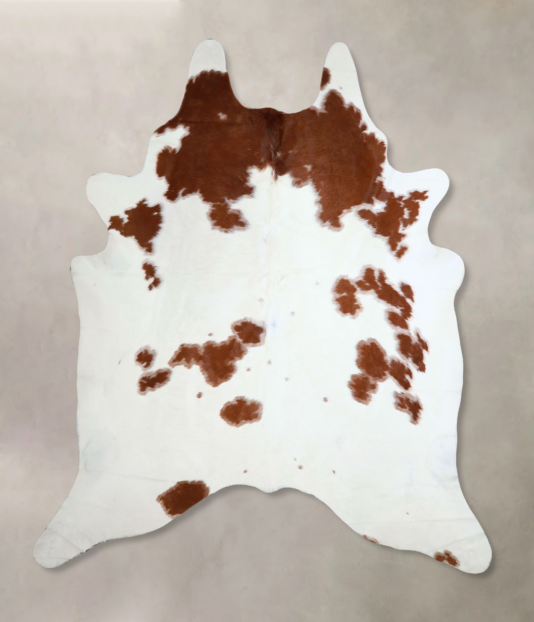 Brown and White XX-Large Brazilian Cowhide Rug 8'2"H x 7'4"W #A43880 b