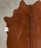 Solid Brown X-Large Brazilian Cowhide Rug 7'2"H x 5'11"W #A43882 by Hudson Hides