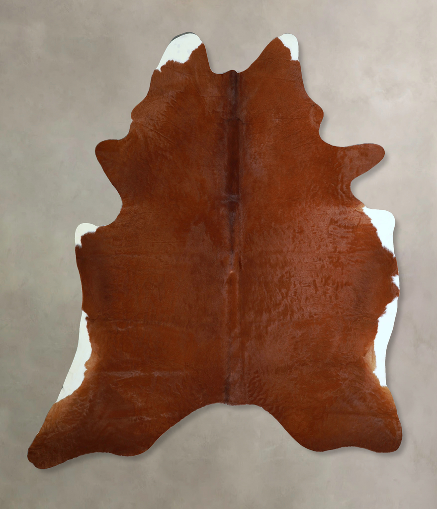 Solid Brown X-Large Brazilian Cowhide Rug 7'5"H x 6'0"W #A43885 by Hudson Hides