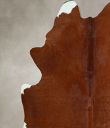 Solid Brown X-Large Brazilian Cowhide Rug 7'5"H x 6'0"W #A43885 by Hudson Hides