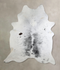 Salt and Pepper Black XX-Large Brazilian Cowhide Rug 8'6