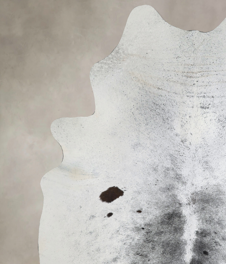 Salt and Pepper Black XX-Large Brazilian Cowhide Rug 8'6"H x 6'10"W #A43886 by Hudson Hides