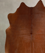 Solid Brown XX-Large Brazilian Cowhide Rug 7'2"H x 7'1"W #A43894 by Hudson Hides