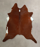 Brown and White Regular XX-Large Brazilian Cowhide Rug 8'0"H x 7'0"W #A43895 by Hudson Hides