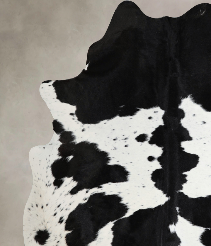 Black and White X-Large Brazilian Cowhide Rug 7'8"H x 6'4"W #A43902 by Hudson Hides