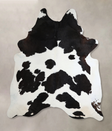Black and White XX-Large Brazilian Cowhide Rug 8'1"H x 6'7"W #A43903 by Hudson Hides