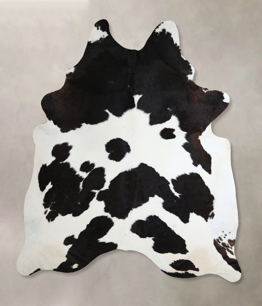 Black and White XX-Large Brazilian Cowhide Rug 8'1"H x 6'7"W #A43903 by Hudson Hides