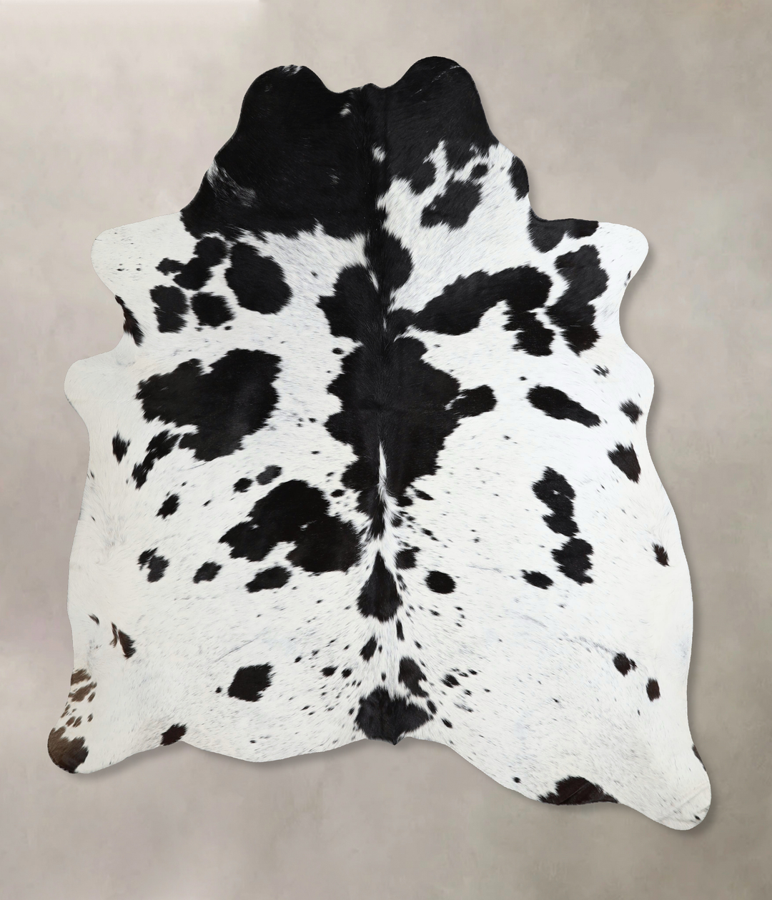 Black and White X-Large Brazilian Cowhide Rug 6'10"H x 6'3"W #A43904 b