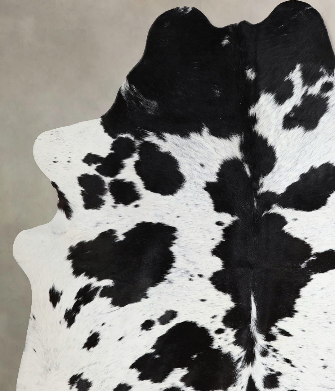 Black and White X-Large Brazilian Cowhide Rug 6'10"H x 6'3"W #A43904 b