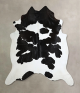 Black and White XX-Large Brazilian Cowhide Rug 7'8"H x 7'4"W #A43906 by Hudson Hides