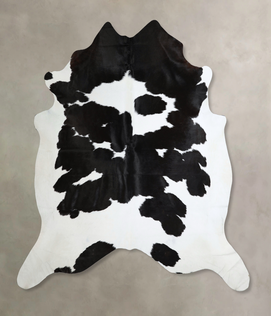 Black and White XX-Large Brazilian Cowhide Rug 7'8"H x 7'4"W #A43906 by Hudson Hides