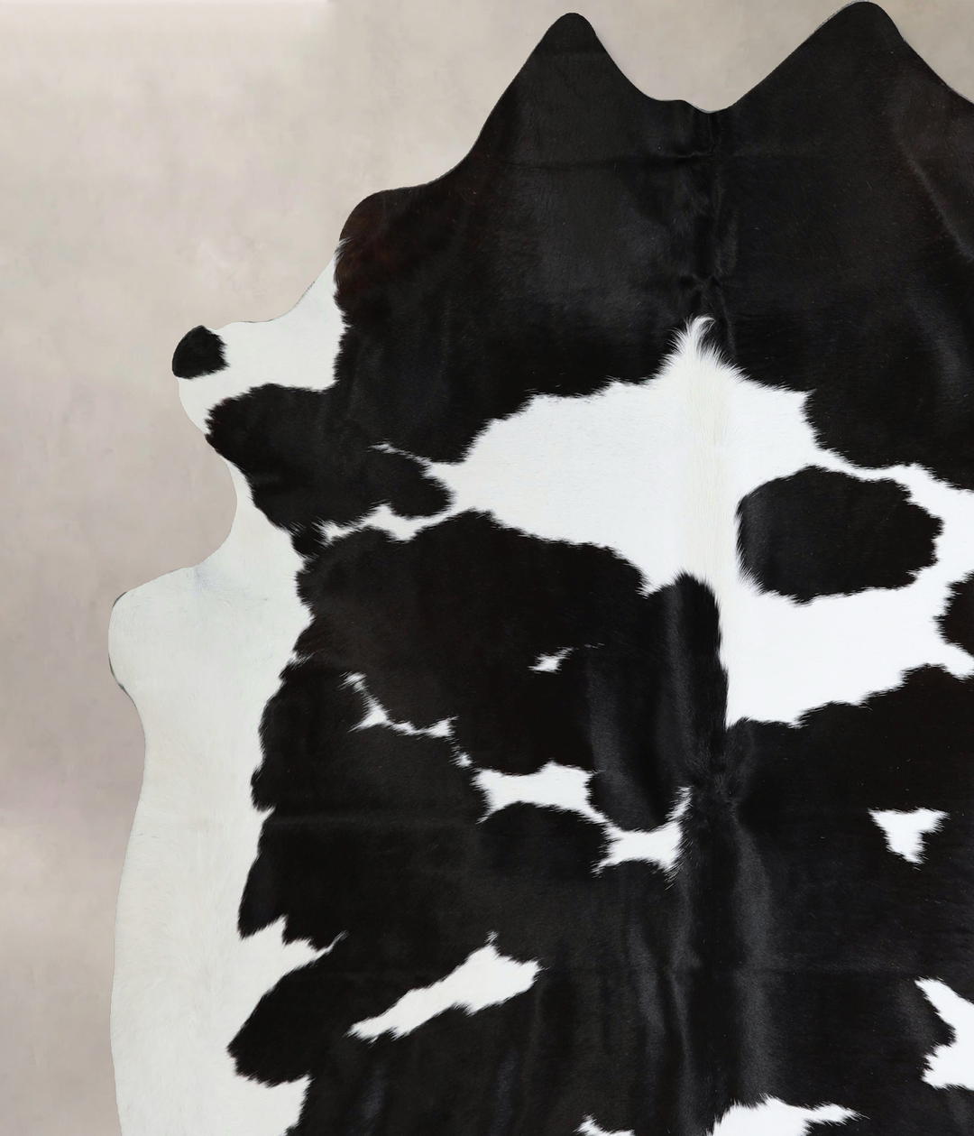 Black and White XX-Large Brazilian Cowhide Rug 7'8"H x 7'4"W #A43906 b