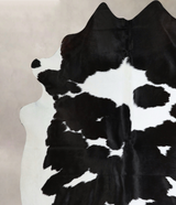 Black and White XX-Large Brazilian Cowhide Rug 7'8"H x 7'4"W #A43906 by Hudson Hides