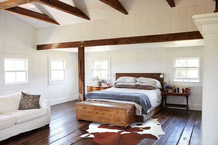 Brown and White XX-Large Brazilian Cowhide Rug 7'2"H x 7'3"W #A43907 by Hudson Hides