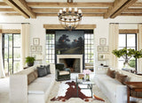 Brown and White XX-Large Brazilian Cowhide Rug 8'1"H x 7'0"W #A43911 by Hudson Hides